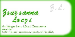 zsuzsanna loczi business card
